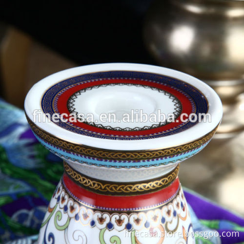 Luxury Fine White Porcelain Candle Holder of Grand Banquet